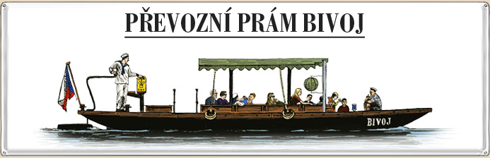 Převozní prám Bivoj | Pražské Benátky