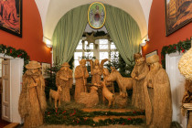 Betlém ze slámy v nadživotní velikosti | Pražské Benátky | Vánoce v Pražských Benátkách
