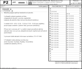 Jízdní řád, přístaviště Podhoří | Pražské Benátky 